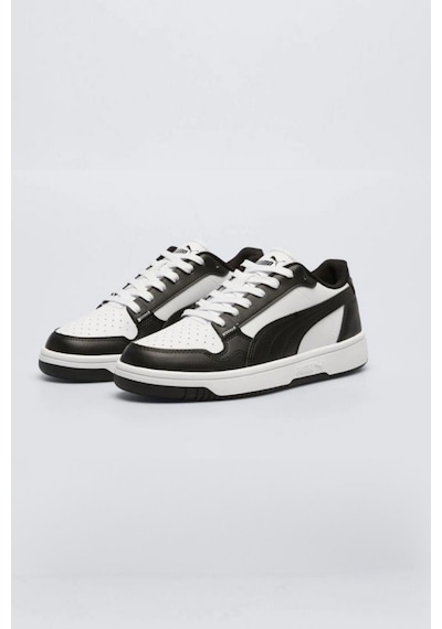 Puma Rebound Layup Lo Sl Jr Beyaz Kadın Sneaker Siyah - Beyaz
