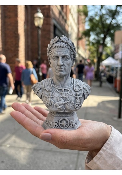 Eselya3d Sezar Büst Hediyelik Biblo/ Caesar Bust Roma /15cm /fanart
