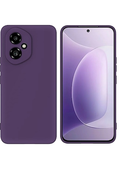 Honor 400 Uyumlu Silikon Kılıf - Kamera Korumalı Esnek Pastel Renk Kapak - Mor