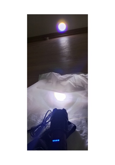 El Feneri 480000 Lümen Zoomlu Çok Fonksiyonlu Arkadan Yanan Led Gurubu Siyah