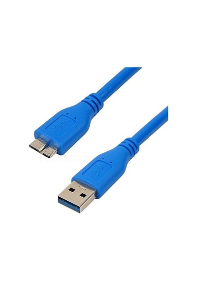 4914 Usb 3.0 Micro Type B Ara Hdd Harddisk Bağlantı Kablosu, Mavi, 3 Metre