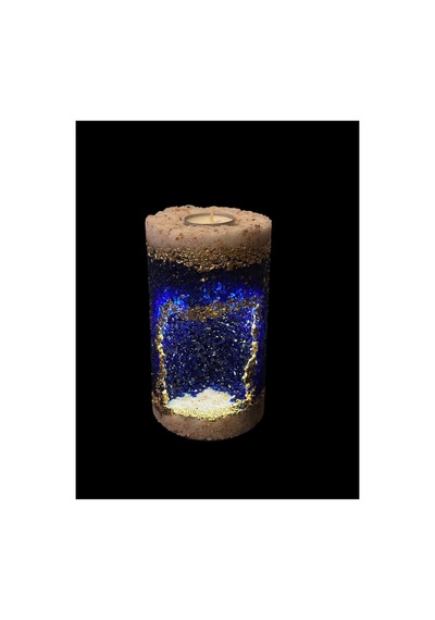 Dekoratif Obje Taşlı Melekli Işıklı Tealight Mumluk
