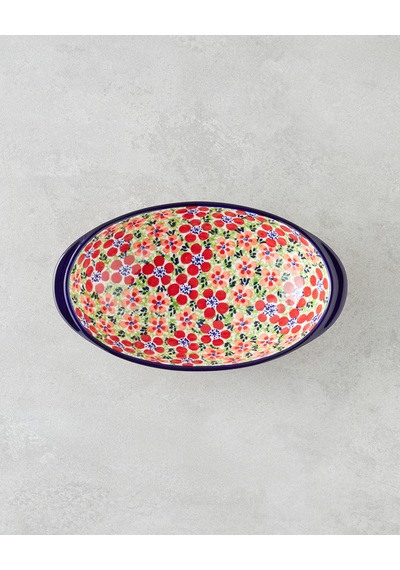 English Home Botanic Stoneware Kayık Tabak 25 Cm Renkli Renkli