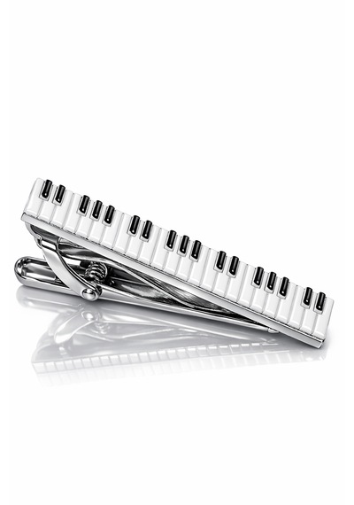 Omark Cotton Piano Kravat İğnesi Beyaz