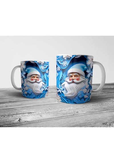 Noel Baba Yılbaşı Christmas Kupa Bardak Model 5 Çok Renkli