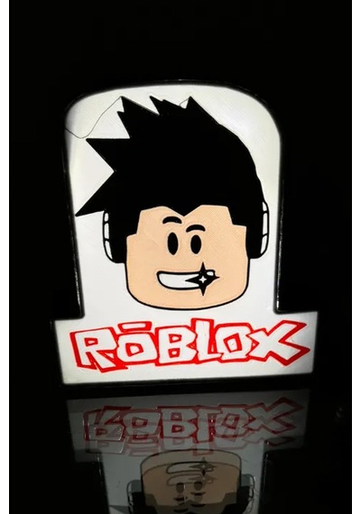 Roblox Temalı Şık Gece Lambası, Beyaz Renk, Çocuk Odası Dekorasyonu İçin İdeal Çok Renkli