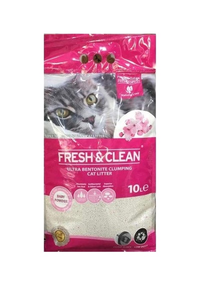 Bentonit Kedi Kumu, Bebek Pudralı, 10 Lt