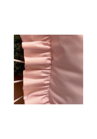 Fırfırlı Yastık Kılıfı Tek Kişilik 50x70 Cm 1 Adet %100 Doğal Pamuk 18 Farklı Renk Seçeneği Pudra Pembe