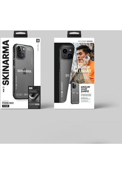 Apple Uyumlu iPhone 14 Plus Kılıf Skinarma Şeffaf Airbag Tasarımlı Iro Kapak
