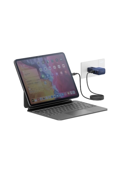 Energea Travelgo 35w 1 Adet Type-c 35w Ve 1 Adet 18w Usb Çıkışlı Pd Hızlı Şarj Aleti - Mavi