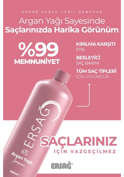 Ersağ Argan Yağlı Şampuan  1 L