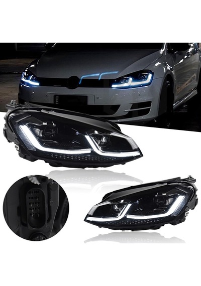 Vw Golf 7 2013-2016 Mk7 Krom J Ön Far 1pcs H7
