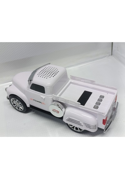 Nostaljik Bluetooth Radyo Fm Tf Mp3 Speaker Kamyon - Beyaz- Tek Ebat