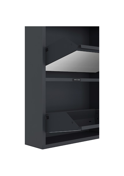 Ceha 4'lü Metal Ayakkabılık - Antrasit/Aynalı K.AYK-4/A/P7024