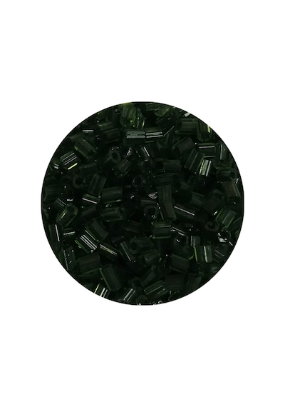 Kesme Cam Boncuk 2mm - 60 Gram - Şeffaf Koyu Yeşil - Bnc367