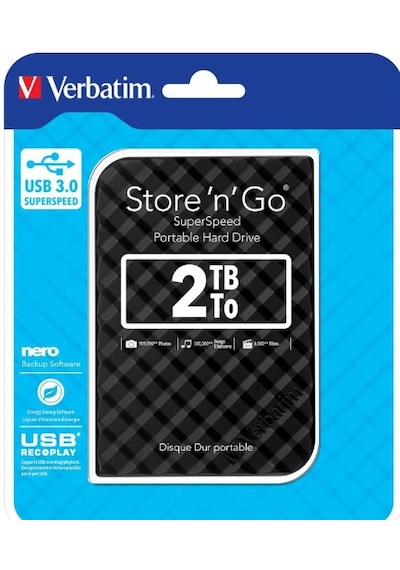 Verbatım 2,5" 2 Tb Store 'n' Go Usb3.0 / Usb2.0 Black Taşınabilir Disk