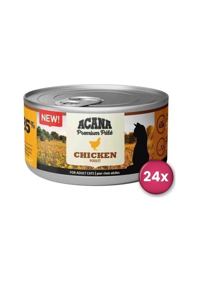 Acana Premium Pate Ezme Tavuk Etli Kedi Konservesi 85 Gr X 24 Adet