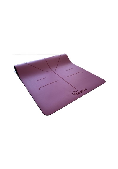 Profesyonel Yoga Matı 5 Mm Pu- Rubber Hiza Serisi Pembe Terli Eller De Kaydırmaz Pembe