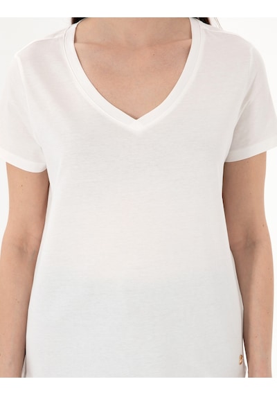 Pierre Cardin Kadın Beyaz Tişört Basic 50305749-vr013 Beyaz Pierre Cardin Kadın Beyaz Tişört Basic 50305749-vr013 Beyaz