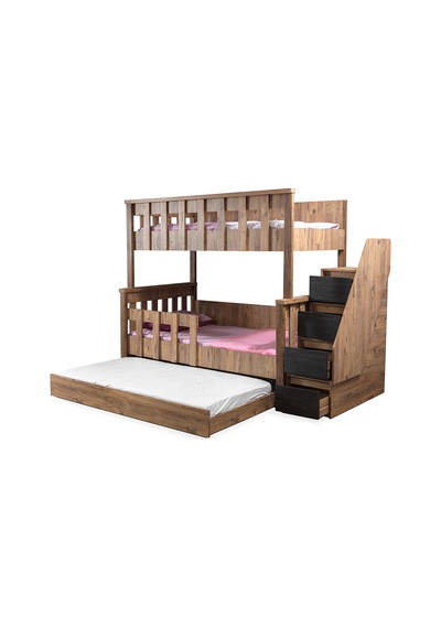 Ranza, Diva Mdf Profil Ayrılabilir Ranza - Beyaz 2 Adet Comfort Yatak Antrasit 90 X 190 CM Ranza, Diva Mdf Profil Ayrılabilir Ranza - Beyaz 2 Adet Comfort Yatak Antrasit 90 X 190 CM