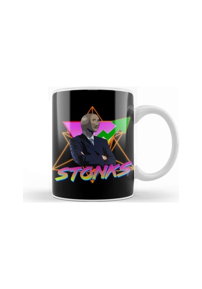 Stonks Vintage Aesthetic 01 Kupa Bardak Porselen Karışık