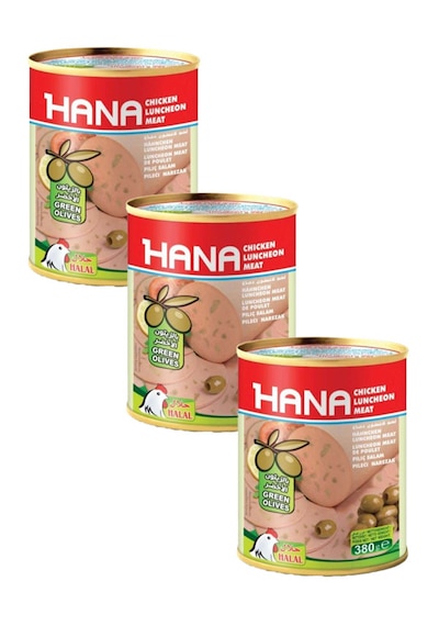 Hana Yeşil Zeytinli Salam 3 x 380 G
