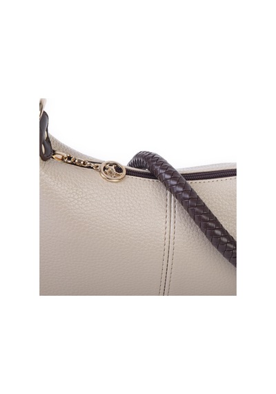 Nas Bag Kadın Mini Omuz Ve Çapraz Çanta Örgülü Askılı En: 23 Cm , Boy: 14 Cm Kum Kahve Lopez