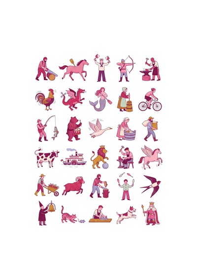 30 Adet Nostaljik Ahşap Rüzgargülü Sticker Seti - Ajanda, Laptop, Defter Çok Renkli