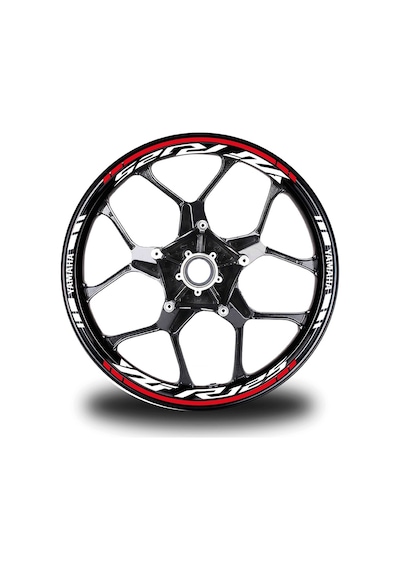 Kırmızı Yamaha Yzf R125 Takım Jant Sticker Etiket