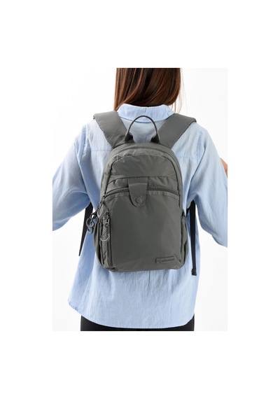 Baginn Unisex Sırt Çantası Paraşüt Kumaş Hafif Çok Cepli Yağmur İtici Kumaş 32 22 Cm 571 Collection Gri