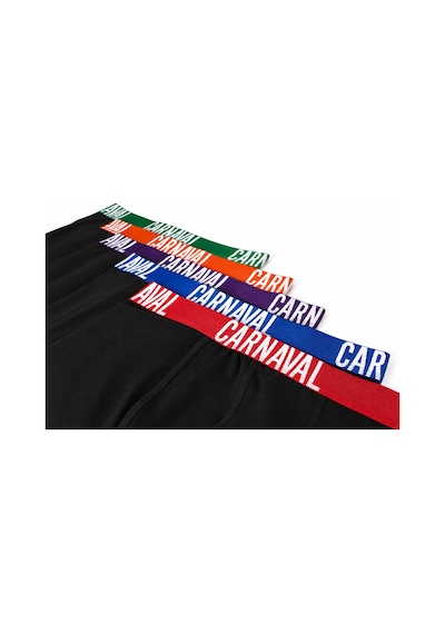 Carnaval Socks Erkek Boxer 5 Li Paket Pamuklu Likralı Siyah Renkli Bel Lastikli