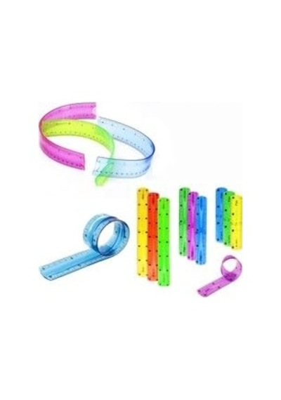 Silikon Cetvel, Kırılmaz Ve Esnek, 30 Cm, 3'lü Set Genel