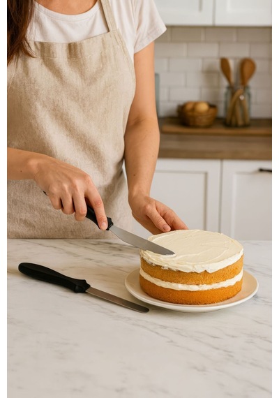 Çelik Silver Pasta Krema Sıva Kek Spatula Seti Sunum Mt233 Çelik Gri Diğer