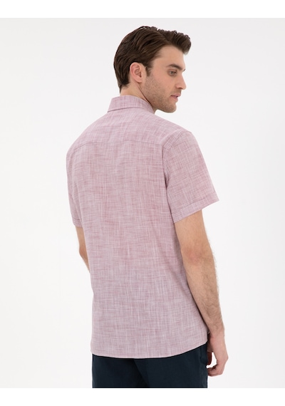 Pierre Cardin Erkek Bordo Gömlek Kısa Kollu 50306950-vr014 Bordo