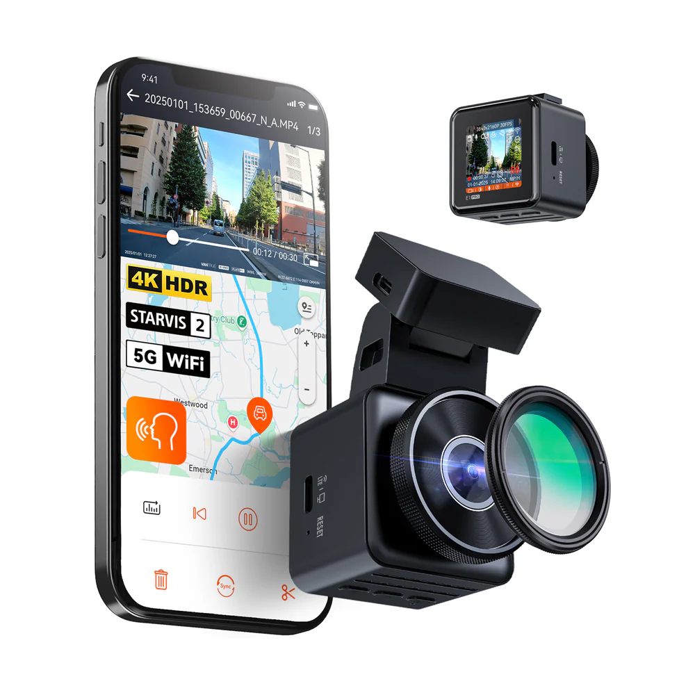 Vantrue Element1 Pro 4k Uhd Wi-fi Cpl Filitre Hediyeli Mini Araç Kamerası