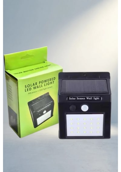 Güneş Enerjili Bahçe Duvar Lambası 40 Led Su Geçirmez Renkli