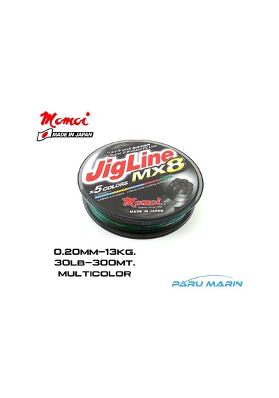 Momoi Jigline Mx8 0.16mm 300mt. Multicolor İp Misina