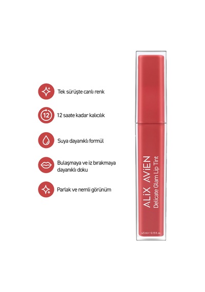 Kalıcı & Suya Dayanıklı Dudak Parlatıcı Tint - Delicate Glam Lip Tint 706 Wild Berry