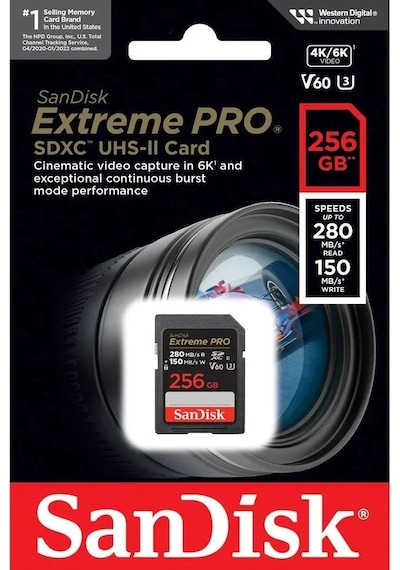 Sandisk Extreme Pro SDSDXEP-256G-GN4IN 256 GB SDXC Hafıza Kartı