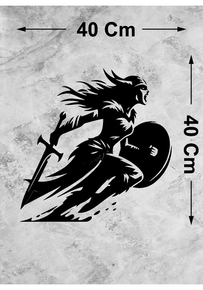 Viking Savaşcı Sticker - Araba Oto Motosiklet Karavan Cam Laptop Sticker - 00354 40x40 Cm
