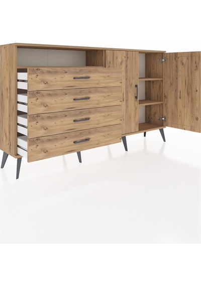 Arges Konsol 3 Raflı 4 Çekmeceli 2 Kapaklı 176x30x99 Çam-çam Atlas Çam/atlas Çam - Atlas Çam Arges Konsol 3 Raflı 4 Çekmeceli 2 Kapaklı 176x30x99 Çam-çam Atlas Çam/atlas Çam - Atlas Çam
