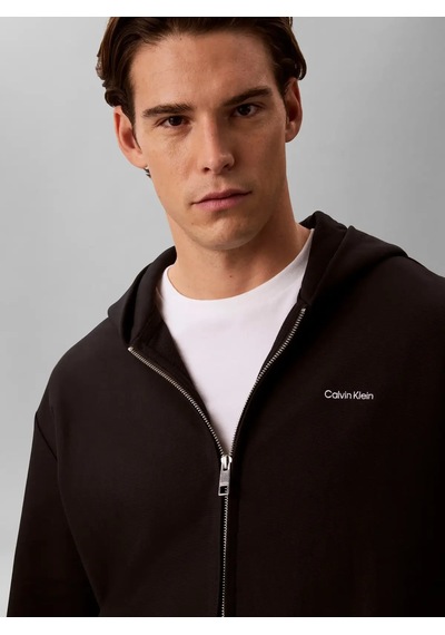 Calvin Klein Ls Mıcro Logo Dbl F, Ub1 Siyah Erkek Hoodie