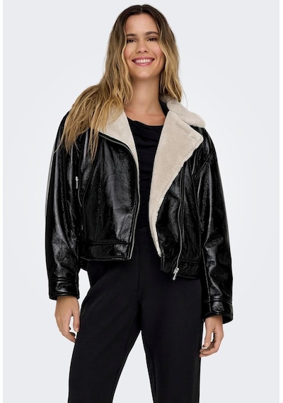 Only Onlanita Bonded Biker Otw Kadın Mont-27673 - Siyah