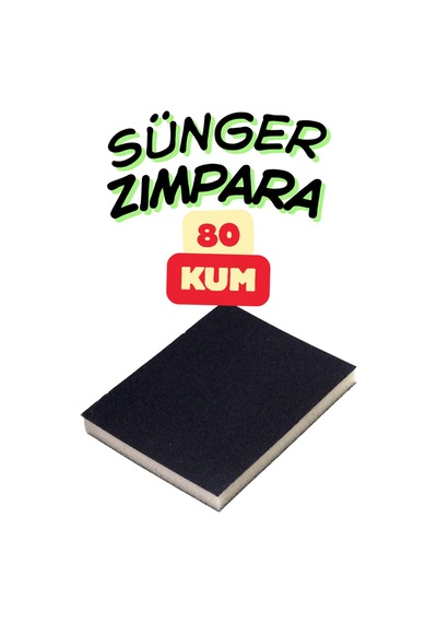80 Kum Esnek Sünger Zımpara 9.5 X 12.5 Cm Yassı Zımpara Bloğu Ahşap Ve Mobilya Taşlama Ve Parlatma