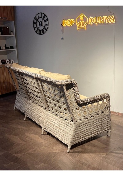 Depodunya Rattan Puflu Bahçe Balkon Takımı 3 1 1 Rattan Bahçe Mobilyası Bahçe Takımı Oturma Grubu Bej Depodunya Rattan Puflu Bahçe Balkon Takımı 3 1 1 Rattan Bahçe Mobilyası Bahçe Takımı Oturma Grubu Bej