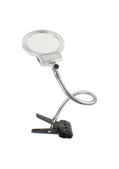 Spiralli Klipsli Büyüteç - Led Işıklı 13Cm Mg15120-C