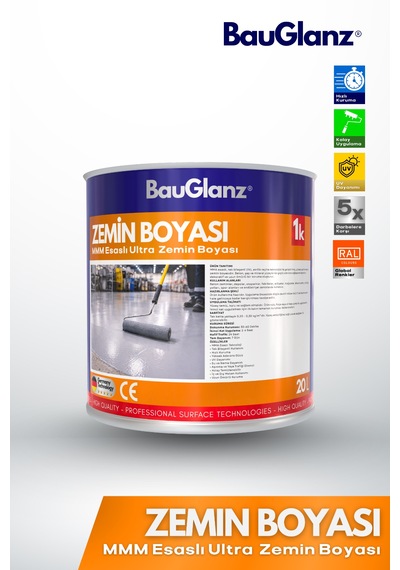 Mma Esaslı Ultra Zemin Boyası Hızlı Kuruyan Beton, Garaj, Otopark Ve Fabrika Boyası