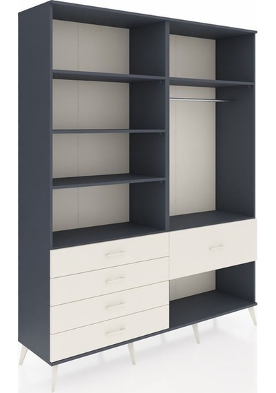 Hyperion Gardrop 6 Raflı 5 Çekmeceli Tek Askılı 176x44x221 Antrasit-antrasit/aytaşı Antrasit/aytaşı Hyperion Gardrop 6 Raflı 5 Çekmeceli Tek Askılı 176x44x221 Antrasit-antrasit/aytaşı Antrasit/aytaşı