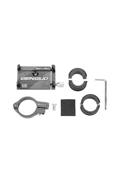 Valkyrie X-81g Metal Motorsiklet Bisiklet Cep Telefonu Tutucu - Alüminyum Alaşım Darbeye Dayanıklı Paslanmaz - 360 Derece Evrensel Gümüş