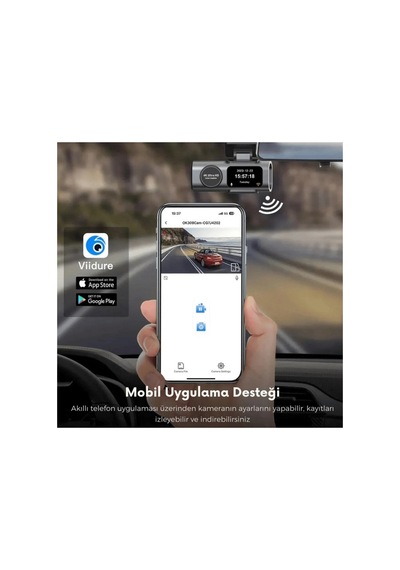 4k Ultra Hd Araç Kamerası Wifi Dahili Gps G Sensörlü Gece Görüşlü Araç İçi Kamera Dvr Dash Cam